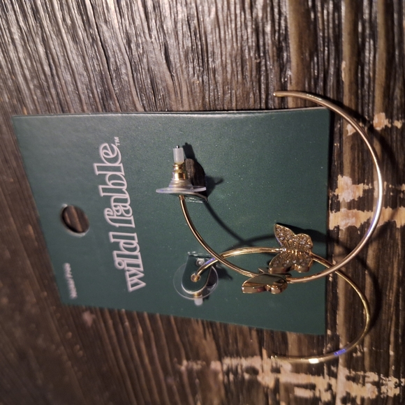 Wild Fable Nickel Free butterfly hoop earrings - Picture 4 of 5